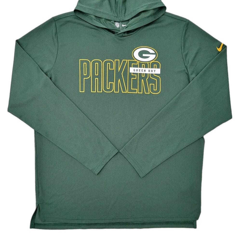 Men's Large Nike Dri-Fit NFL Green Bay Packers On-Field Lightweight Hoodie